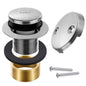 Matte Black Bathtub Drain Tip-Toe Tub Trim Set with Two-Hole Overflow Faceplate Bathroom Tub Drains Replacement Conversion Tub Drain Kit Assembly with Universal Fine & Coarse Thread